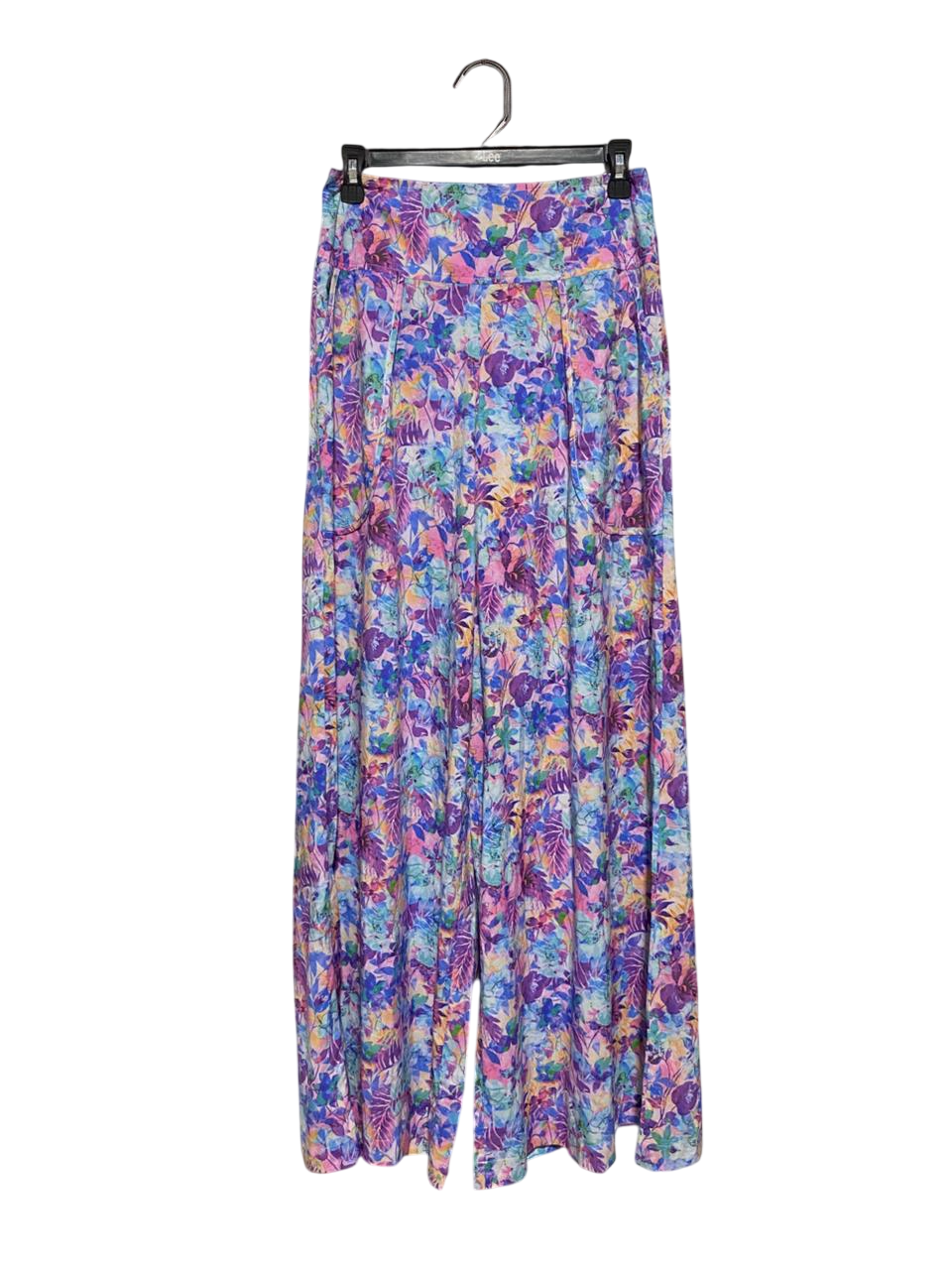 LUA BLUE |S/M| WAIST 27| B6| VIBRANT PURPLE MULTI-FLORAL WIDE LEG PALAZZO PANTS