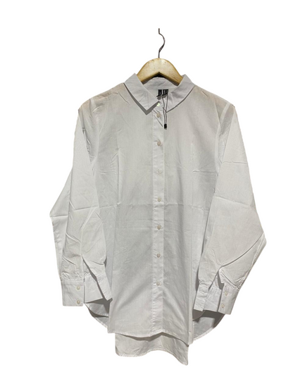 VERO MODA |XL| BUST 23| B6| PREMIUM WHITE COTTON OVERSIZED BUTTON-DOWN SHIRT WITH HIGH-LOW HEM