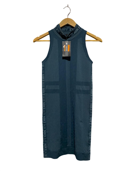 NIKE |M| BUST 14| B6| AIR TIGHT FIT SLEEVELESS KNIT MINI DRESS IN DARK TEAL