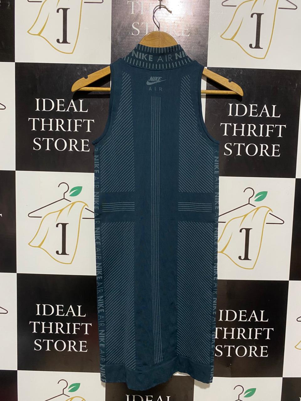 NIKE |M| BUST 14| B6| AIR TIGHT FIT SLEEVELESS KNIT MINI DRESS IN DARK TEAL