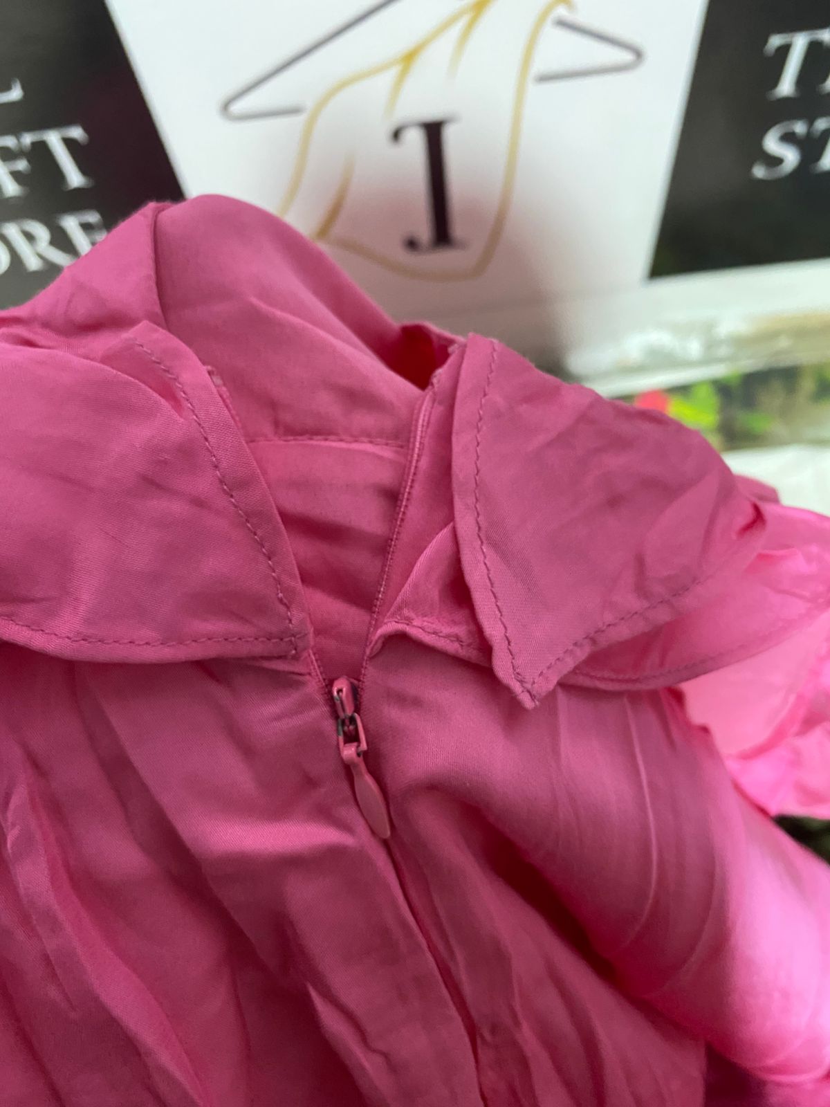 NEVER FULLY DRESSED |L| BUST | B6| VIBRANT BUBBLEGUM PINK RUFFLE CUT-OUT MAXI DRESS