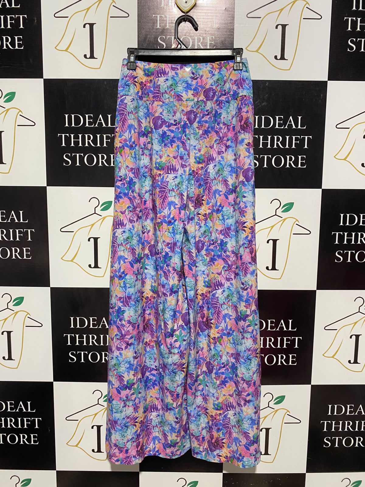 LUA BLUE |S/M| WAIST 27| B6| VIBRANT PURPLE MULTI-FLORAL WIDE LEG PALAZZO PANTS