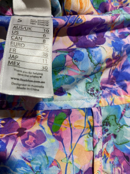 LUA BLUE |S/M| WAIST 27| B6| VIBRANT PURPLE MULTI-FLORAL WIDE LEG PALAZZO PANTS