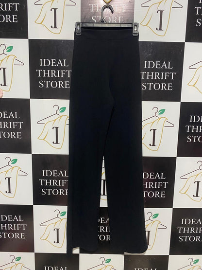 PRETTYLITTLE THING |S| WAIST 24 |B6| HIGH-WAISTED BLACK WIDE LEG PANTS WITH GOLD EMBELLISHMENT
