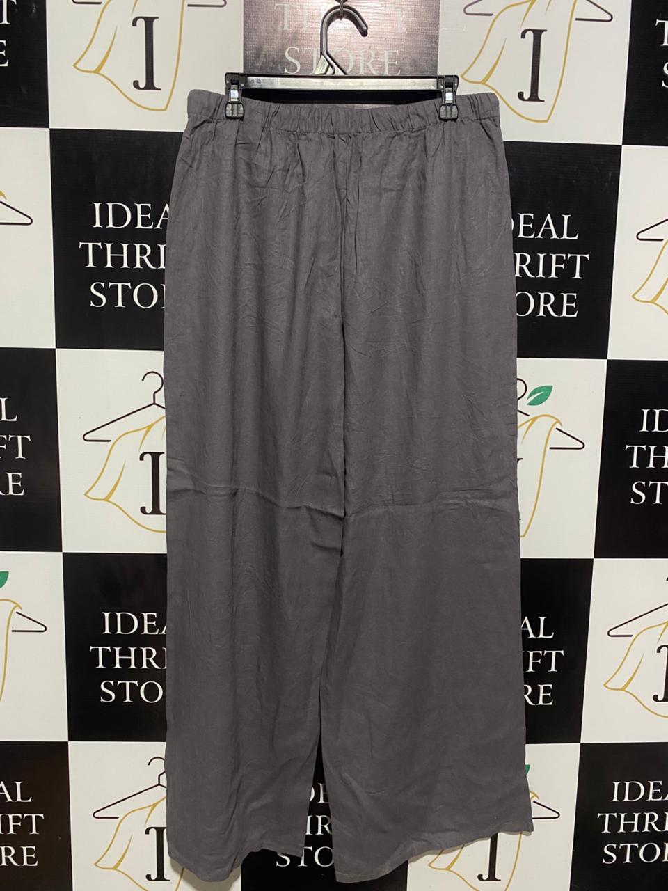 ZARA |XL| WAIST 32| B6| RELAXED LINEN-BLEND DRAWSTRING WIDE LEG PANTS