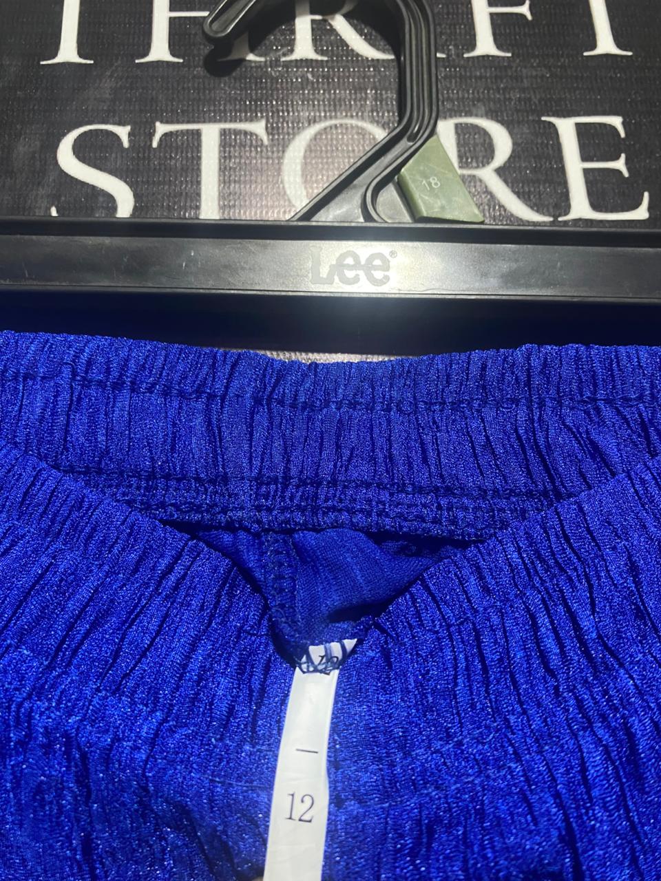 |M| WAIST 26| B6| LEE COBALT BLUE TEXTURED CARGO MAXI SKIRT