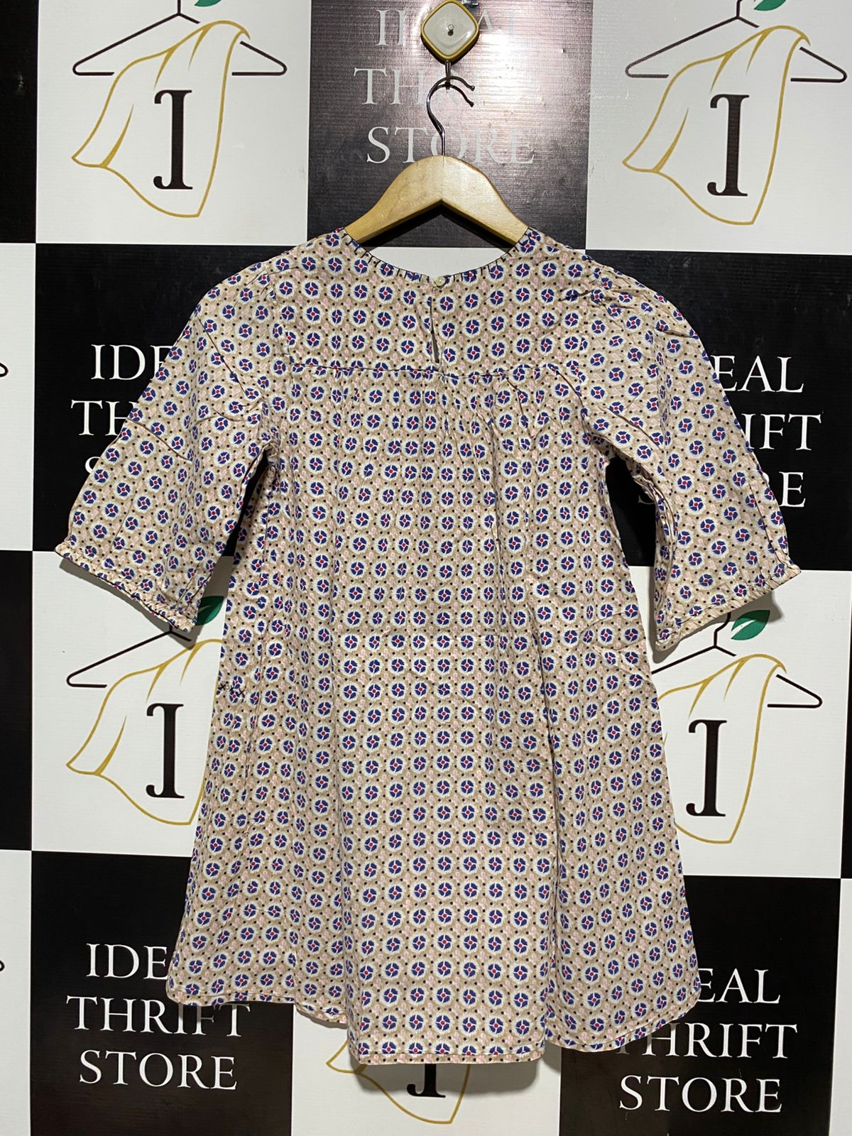 COUNTRY ROAD |M| BUST 15| B6| VINTAGE GEOMETRIC PRINT BOHEMIAN MINI DRESS