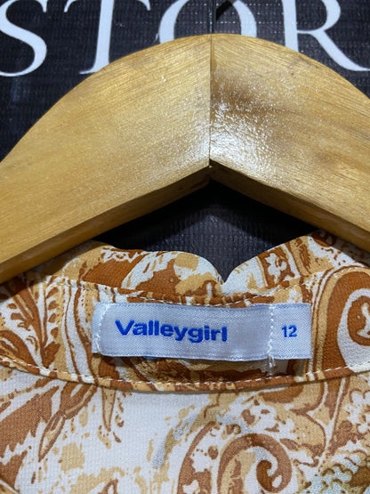 VALLEY GIRL |M| BUST 17| B6| PAISLEY PRINT TIERED MAXI DRESS