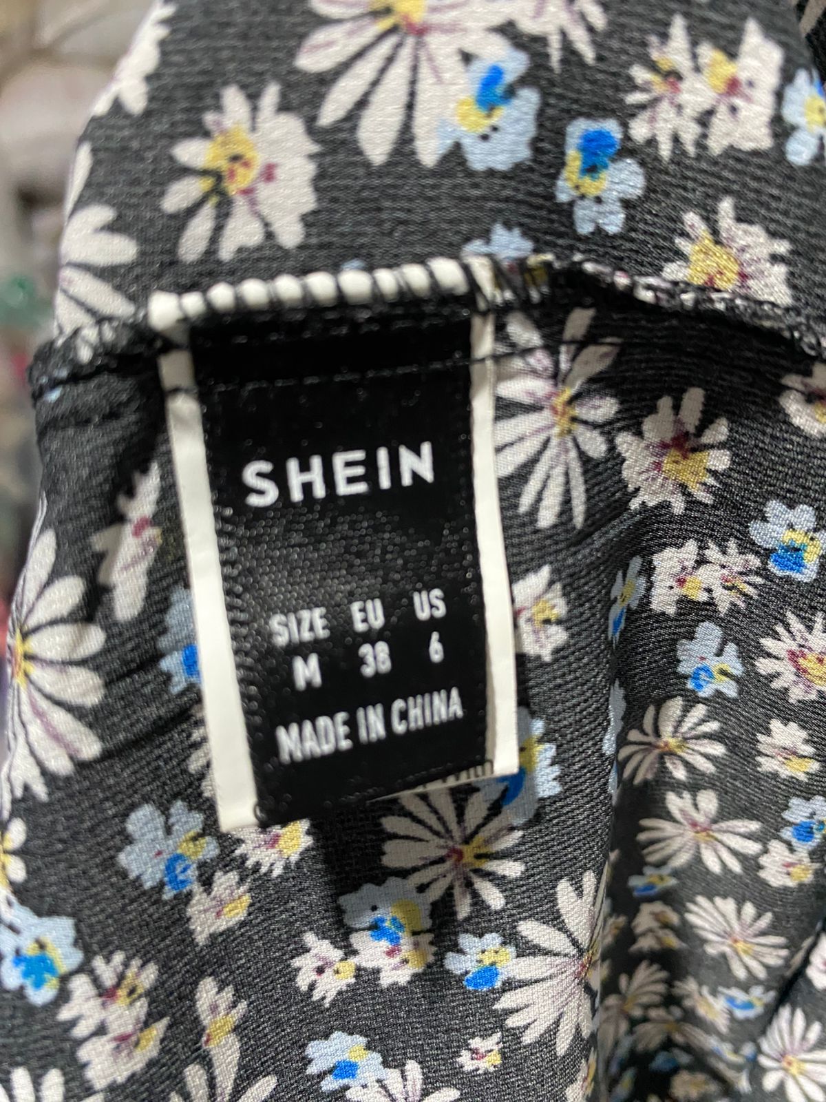 SHEIN |M| BUST 12| B6| VINTAGE FLORAL SMOCKED MIDI DRESS WITH PUFF SLEEVES