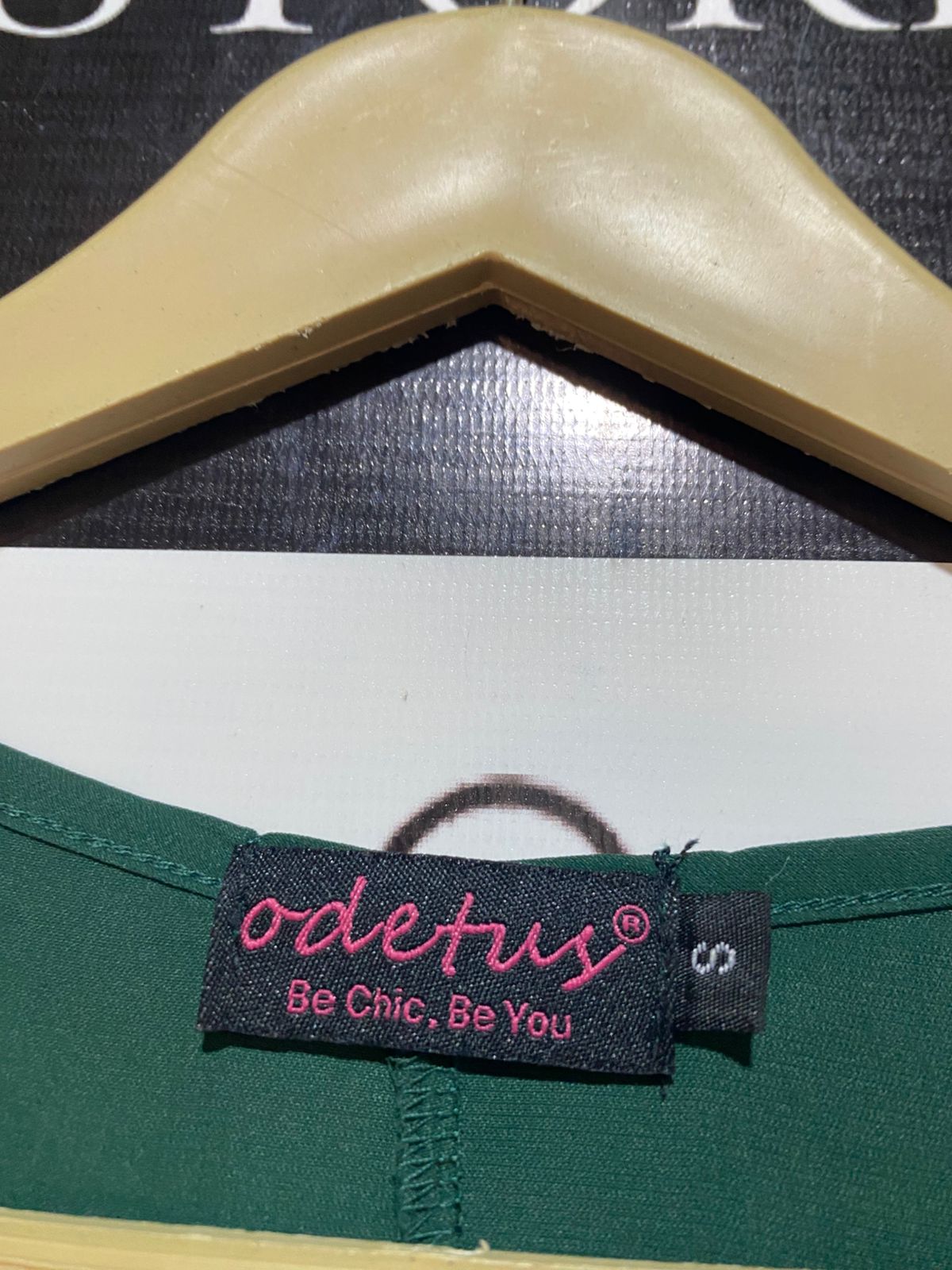 ODETUS |L| BUST 20| B6| ELEGANT EMERALD GREEN PUFF SLEEVE MAXI DRESS