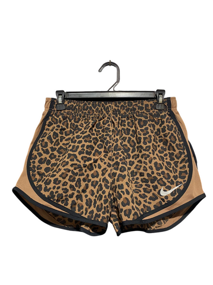 | M| WAIST 28| B6| WOMEN'S NIKE LEOPARD PRINT DRI-FIT RUNNING SHORTS