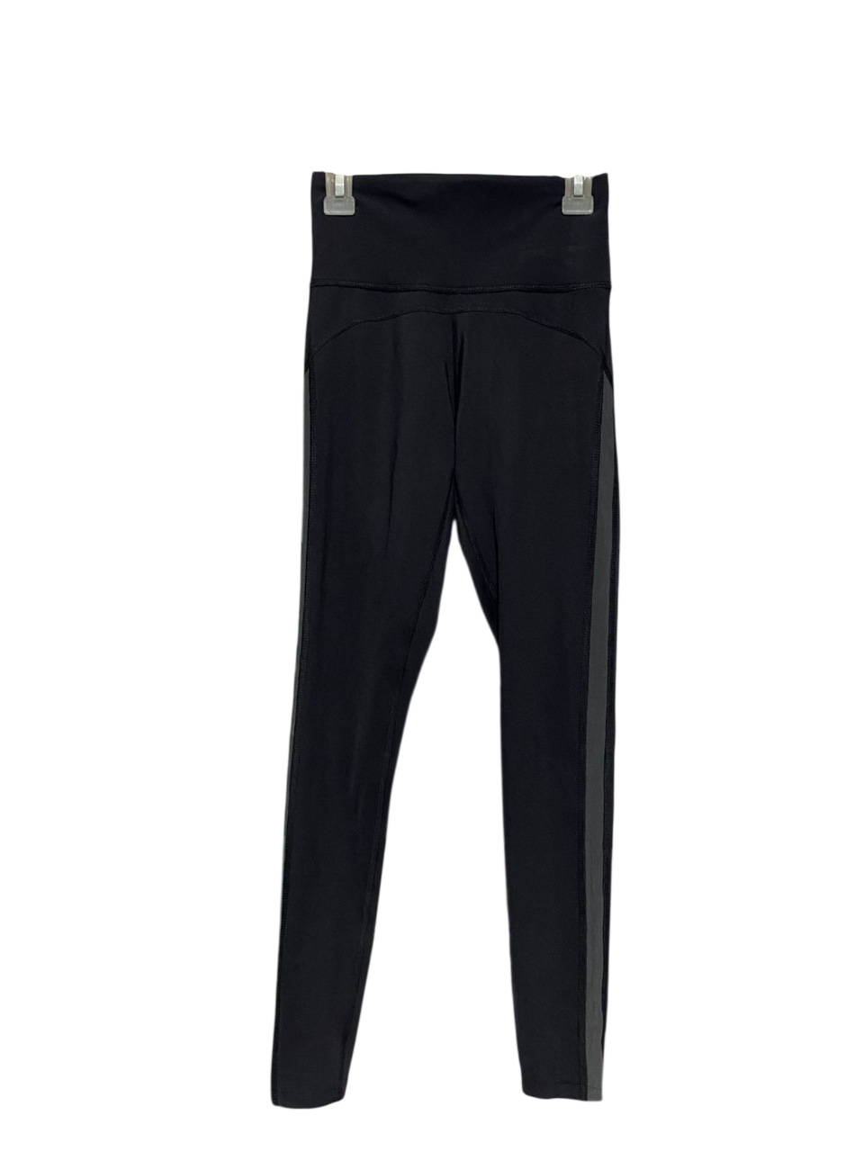 ADIDAS |XS| WAIST 22| B6| WOMEN'S PREMIUM HIGH-WAISTED BLACK ACTIVE LEGGINGS WITH GREY SIDE STRIPE