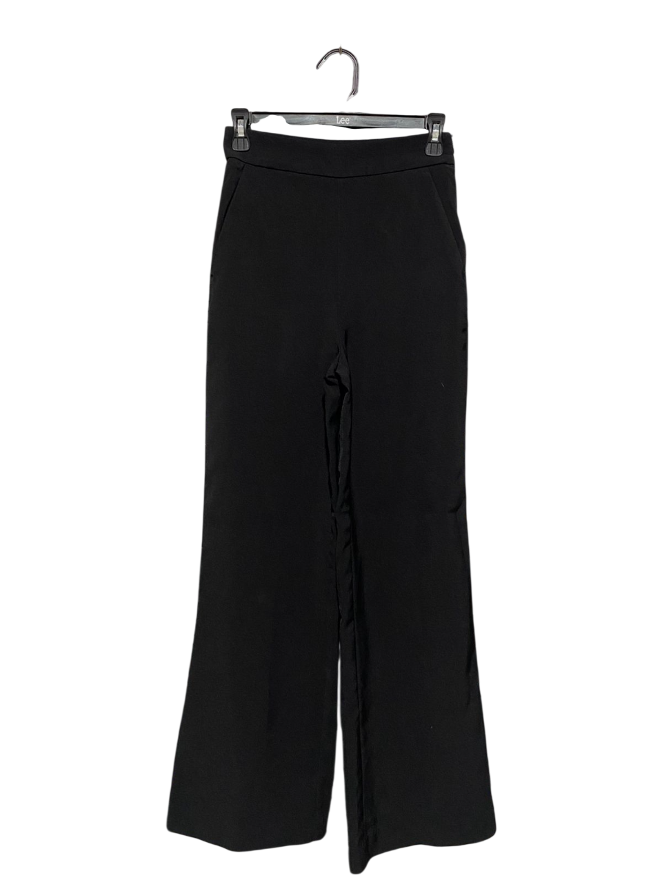 DOTTI |S|WAIST 26| B6|WOMEN'S SOPHISTICATED HIGH-WAISTED BLACK WIDE-LEG TROUSERS