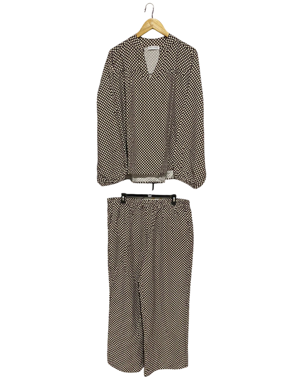 BETTY BASICS |XL| B6| WOMEN'S TWO-PIECE GEOMETRIC PRINT CO-ORD SET
