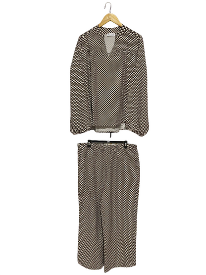 BETTY BASICS |XL| B6| WOMEN'S TWO-PIECE GEOMETRIC PRINT CO-ORD SET