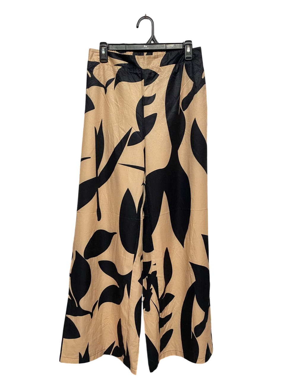 SHEIN |L| WAIST 28| B7| WOMEN'S BOLD ABSTRACT LEAF PRINT WIDE-LEG PALAZZO PANTS