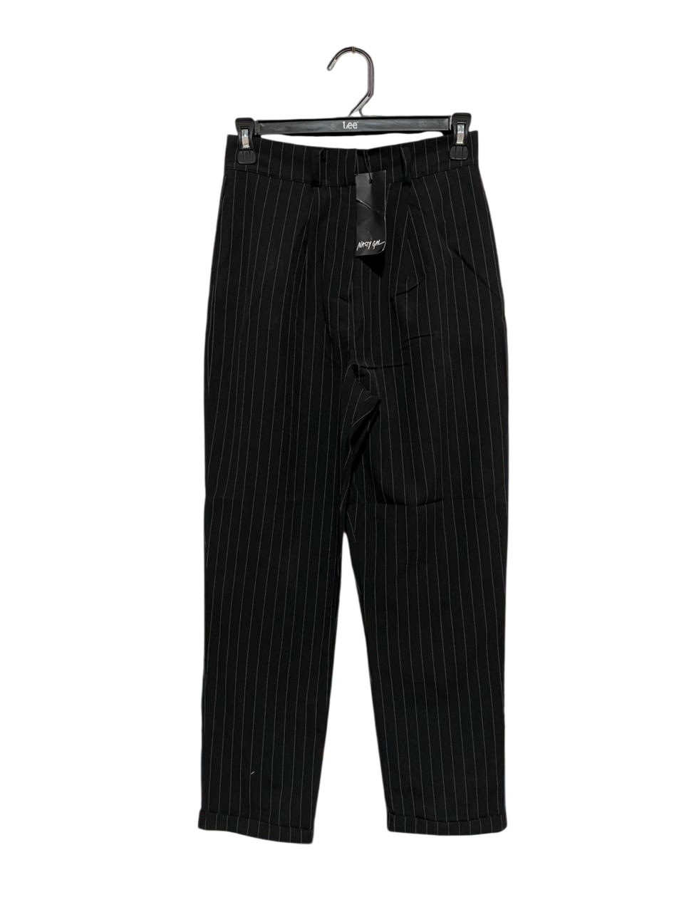 NASTYGAL |S| WAIST 26| B7| WOMEN'S HIGH-WAISTED PINSTRIPE TAILORED TROUSERS