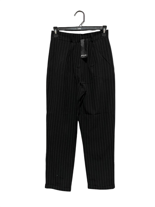 NASTYGAL |S| WAIST 26| B7| WOMEN'S HIGH-WAISTED PINSTRIPE TAILORED TROUSERS