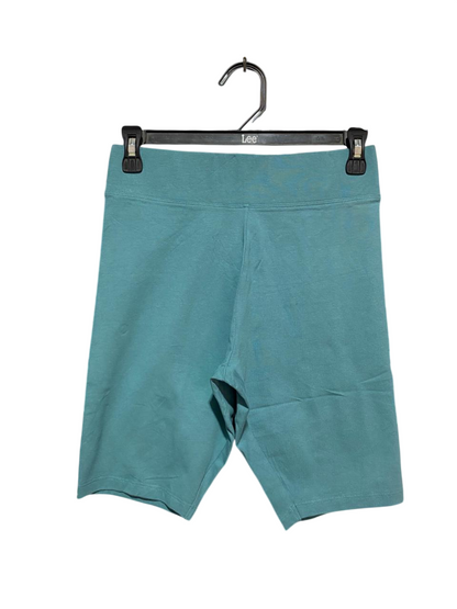 TARGET YOUTH |M| WAIST 26| B7| PREMIUM TEAL COTTON BIKER SHORTS HIGH-WAISTED STRETCH PERFORMANCE SHORTS