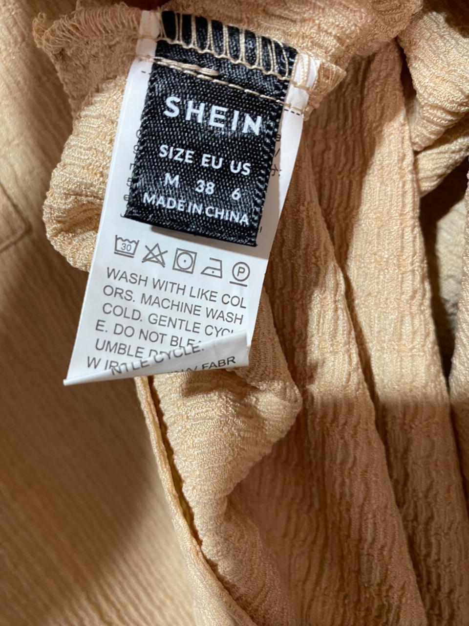 SHEIN |M| B7| PREMIUM TEXTURED WAFFLE KNIT TWO-PIECE SET – BEIGE CHIC LOUNGEWEAR