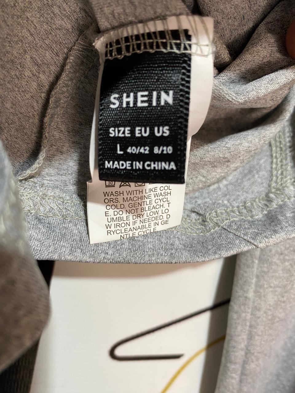 SHEIN |L| B7| PREMIUM GREY MARL ACTIVEWEAR SET – ZIP-UP CROP JACKET & FLARED YOGA PANTS