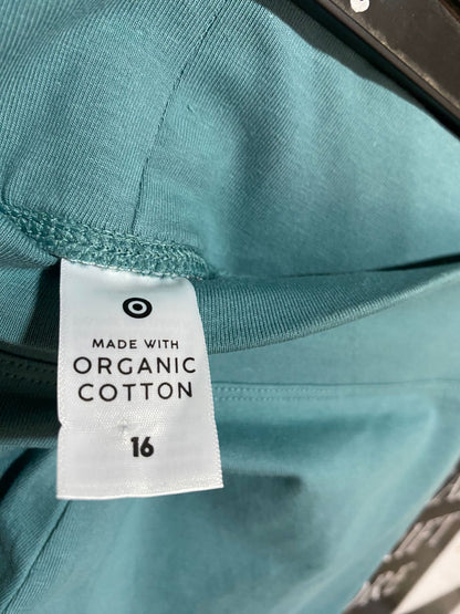 TARGET YOUTH |M| WAIST 26| B7| PREMIUM TEAL COTTON BIKER SHORTS HIGH-WAISTED STRETCH PERFORMANCE SHORTS