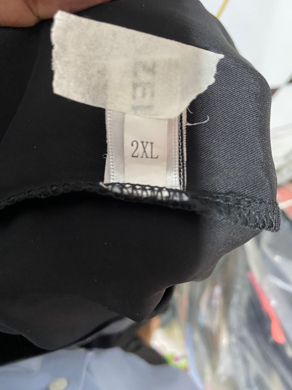 DAIZZE |XL| WAIST 30| B7| ELEGANT BLACK SATIN WIDE-LEG TROUSERS – GLITTER METALLIC CROSSOVER WAISTBAND