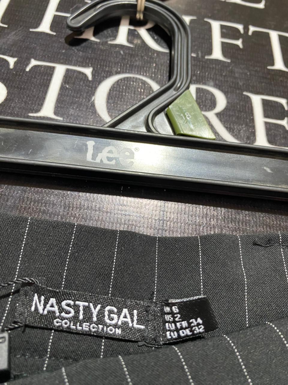 NASTYGAL |S| WAIST 26| B7| WOMEN'S HIGH-WAISTED PINSTRIPE TAILORED TROUSERS
