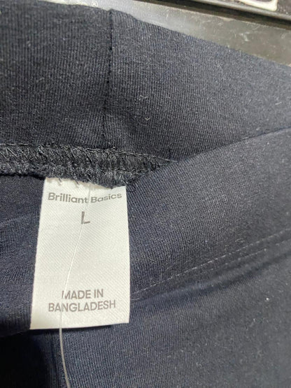 BRILLIANT BASICS |M|WAIST 30| B6| NEW WOMEN'S LEE BLACK LONG LEGGINGS