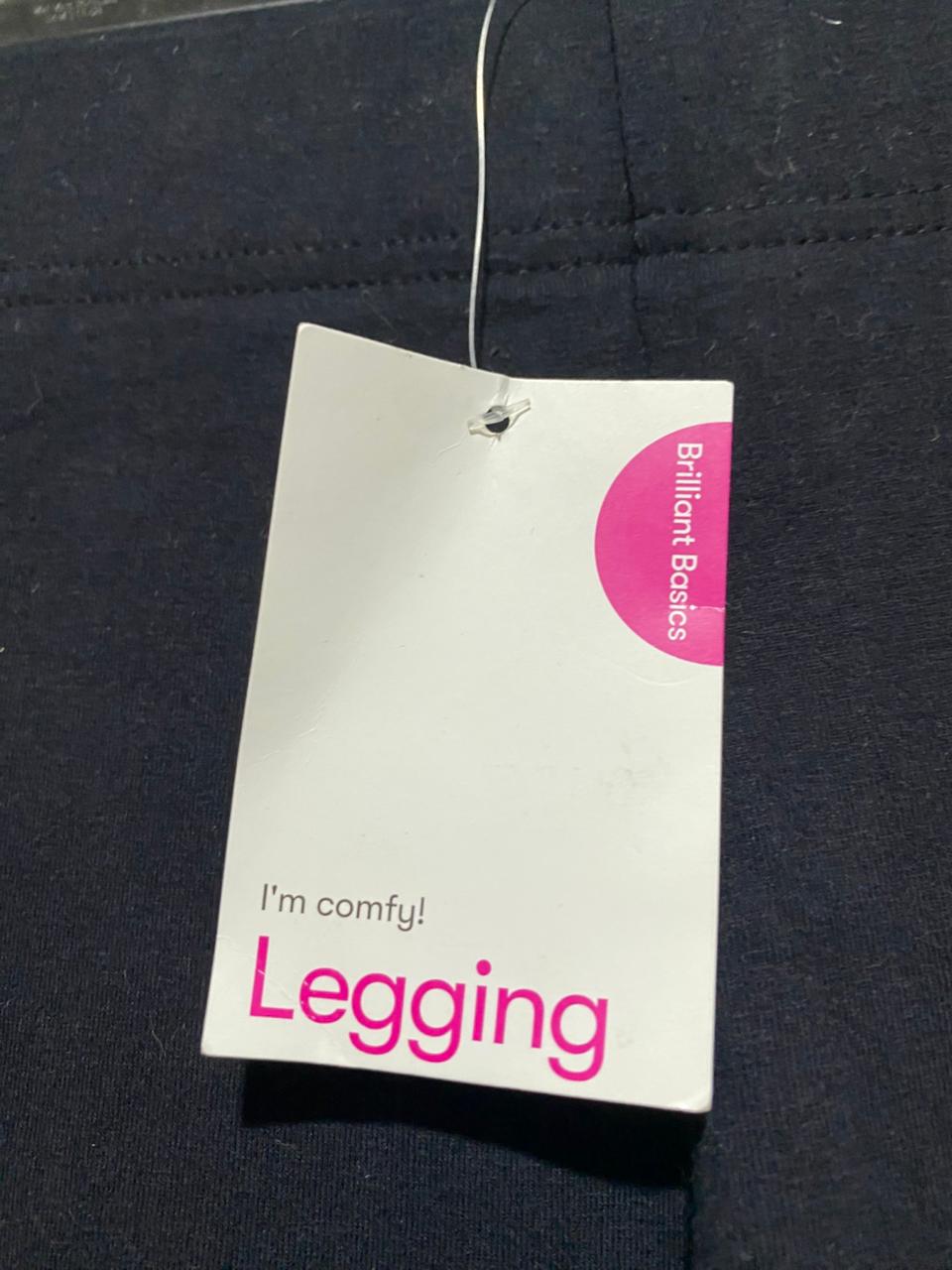 BRILLIANT BASICS |M|WAIST 30| B6| NEW WOMEN'S LEE BLACK LONG LEGGINGS