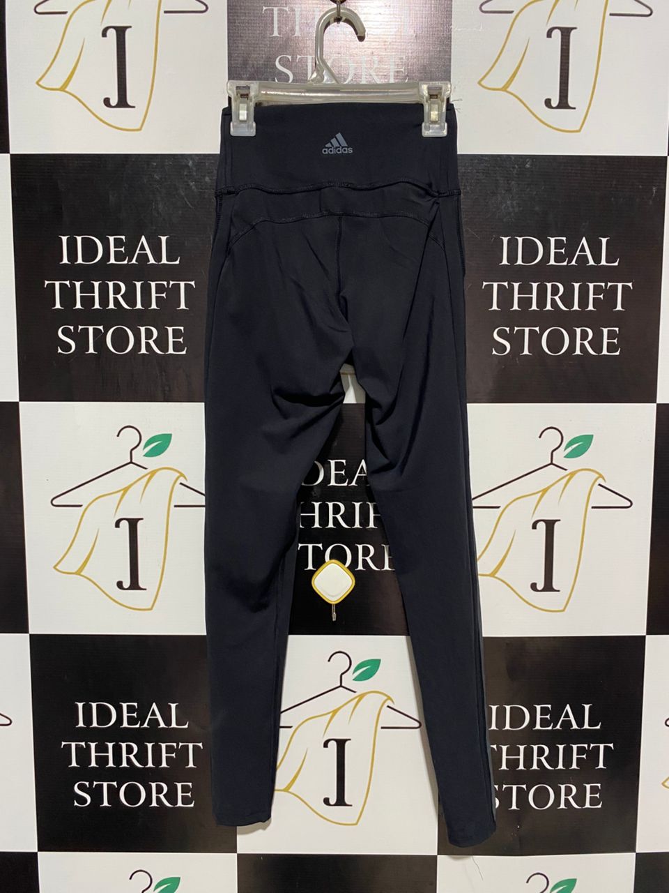 ADIDAS |XS| WAIST 22| B6| WOMEN'S PREMIUM HIGH-WAISTED BLACK ACTIVE LEGGINGS WITH GREY SIDE STRIPE
