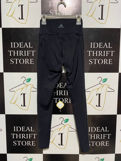 ADIDAS |XS| WAIST 22| B6| WOMEN'S PREMIUM HIGH-WAISTED BLACK ACTIVE LEGGINGS WITH GREY SIDE STRIPE