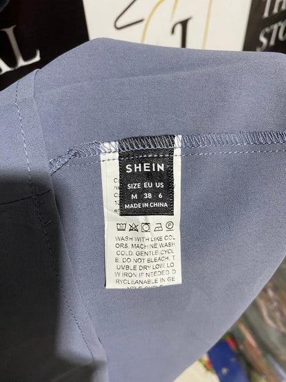 SHEIN |M| BUST 20| B6| ELEGANT DUSTY LAVENDER MAXI DRESS WITH BISHOP SLEEVES