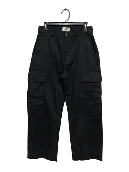 COTTON ON |L| WAIST 30| B7| COTTON ON HIGH-WAISTED STRAIGHT LEG CARGO PANTS  BLACK