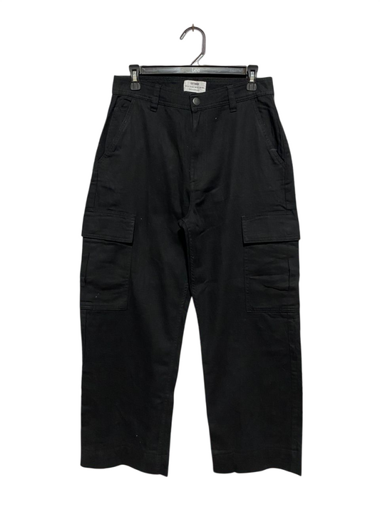 COTTON ON |L| WAIST 30| B7| COTTON ON HIGH-WAISTED STRAIGHT LEG CARGO PANTS  BLACK