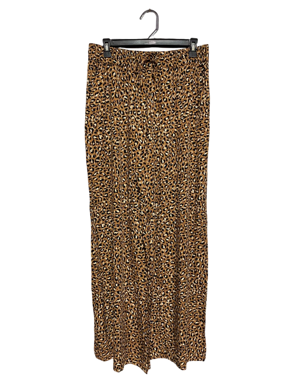 WOMAN |L| WAIST 32| B7| CLASSIC LEOPARD PRINT WIDE-LEG PALAZZO PANTS