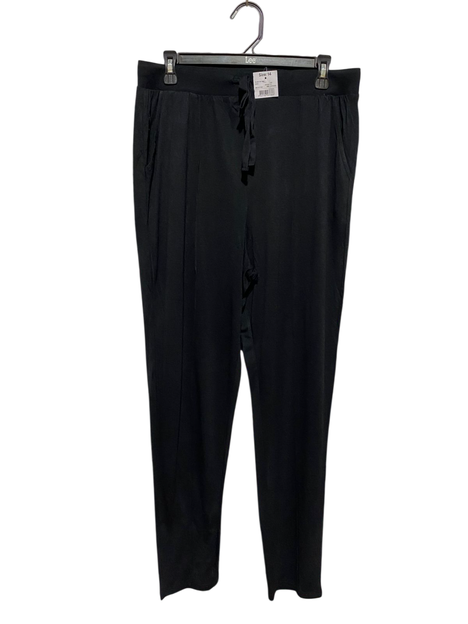ANKO |XL| WAIST 32| B7| PREMIUM SOFT-TOUCH TAPERED LOUNGE PANTS - BLACK