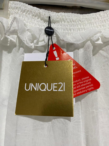 UNIQUE |M| WAIST 22| B7| RUFFLE TRIM SMOCKED WAIST TROUSERS