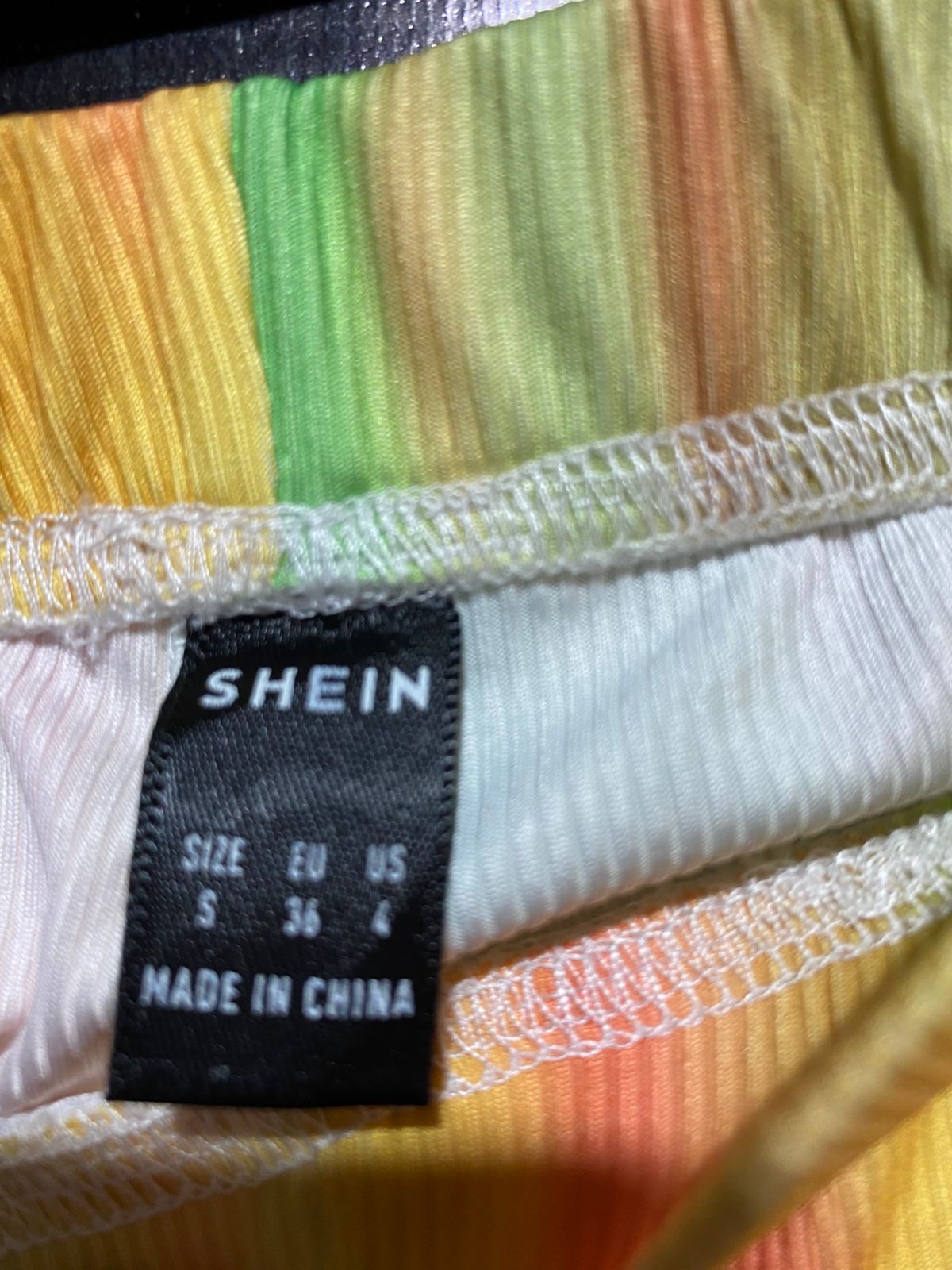 SHEIN |S| WAIST 26| B7| VIBRANT MULTICOLOR TIE-DYE HIGH-WAISTED FLARED PANTS