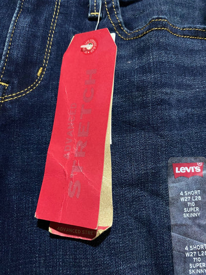 LEVIS |S| WAIST 26| B7| SKINNY JEANS – DARK WASH STRETCH DENIM