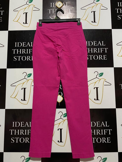 PREVIEW |S| WAIST 26| B7| MAGENTA PINK HIGH-RISE STRAIGHT-LEG TROUSERS