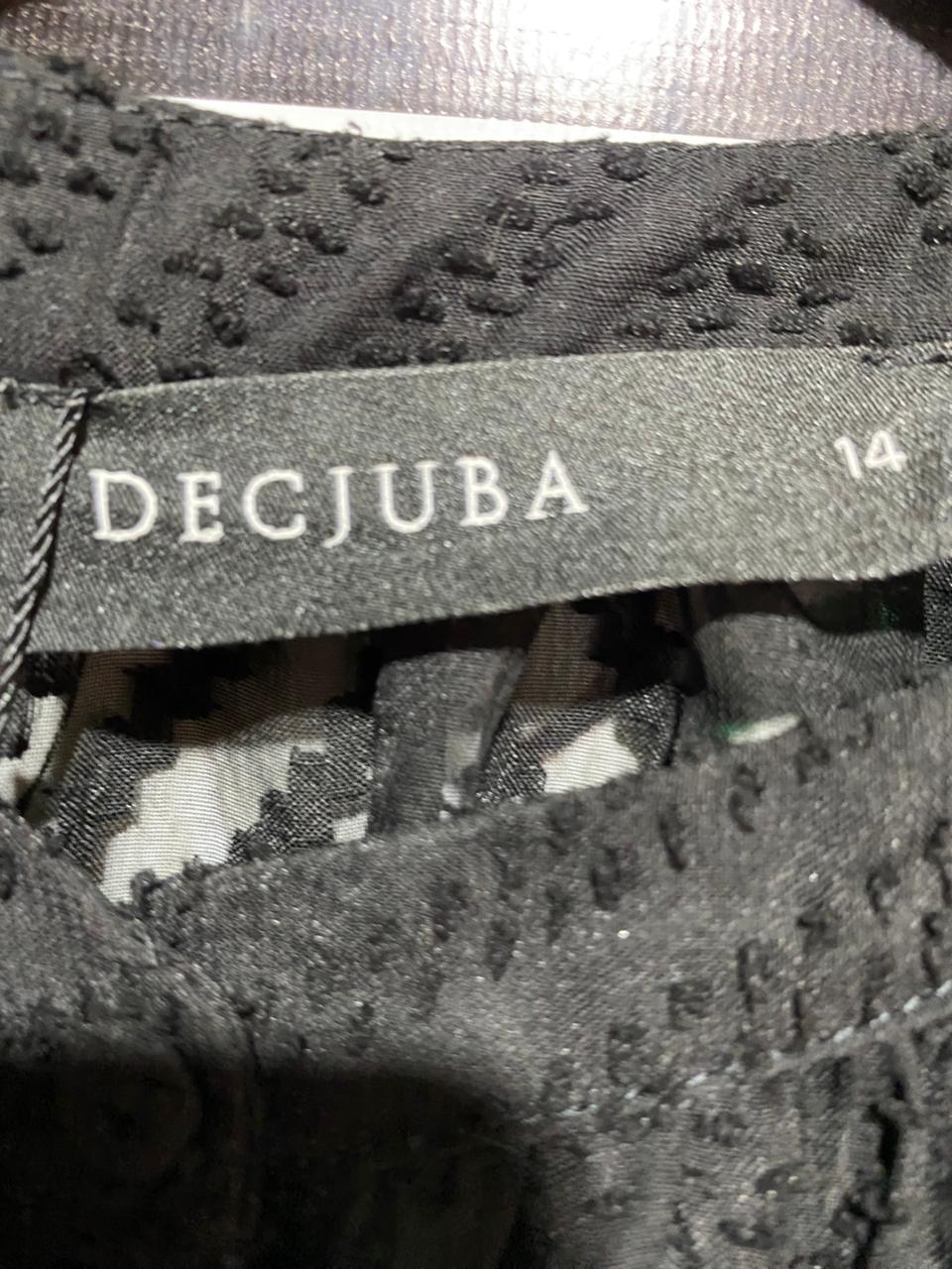 DECJUBA |L| BUST 22| B7| LUXE TEXTURED BOHO BLOUSE - SHEER BLACK