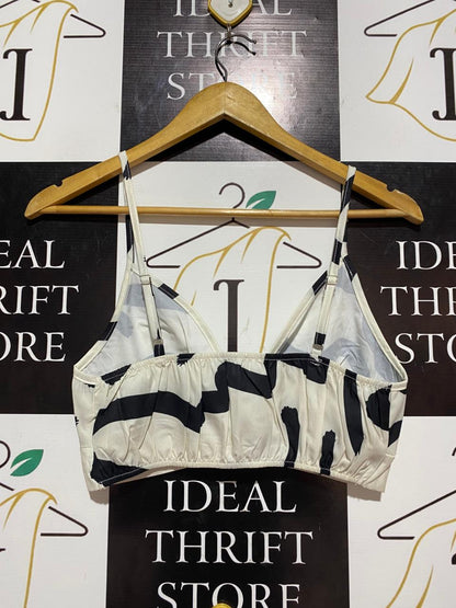 SHEIN |M| BUST 15| B7| CHIC ABSTRACT MONOCHROME BRALETTE CROP TOP