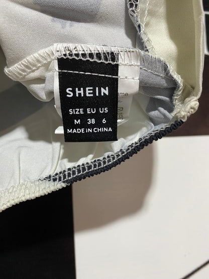 SHEIN |M| BUST 15| B7| CHIC ABSTRACT MONOCHROME BRALETTE CROP TOP