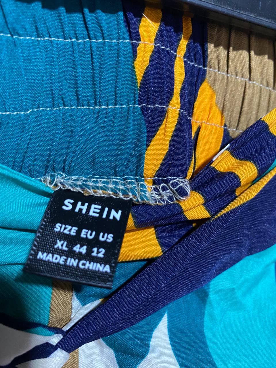 SHEIN |XL| WAIST 16| B7| VIBRANT GEOMETRIC ABSTRACT WIDE-LEG PALAZZO PANTS