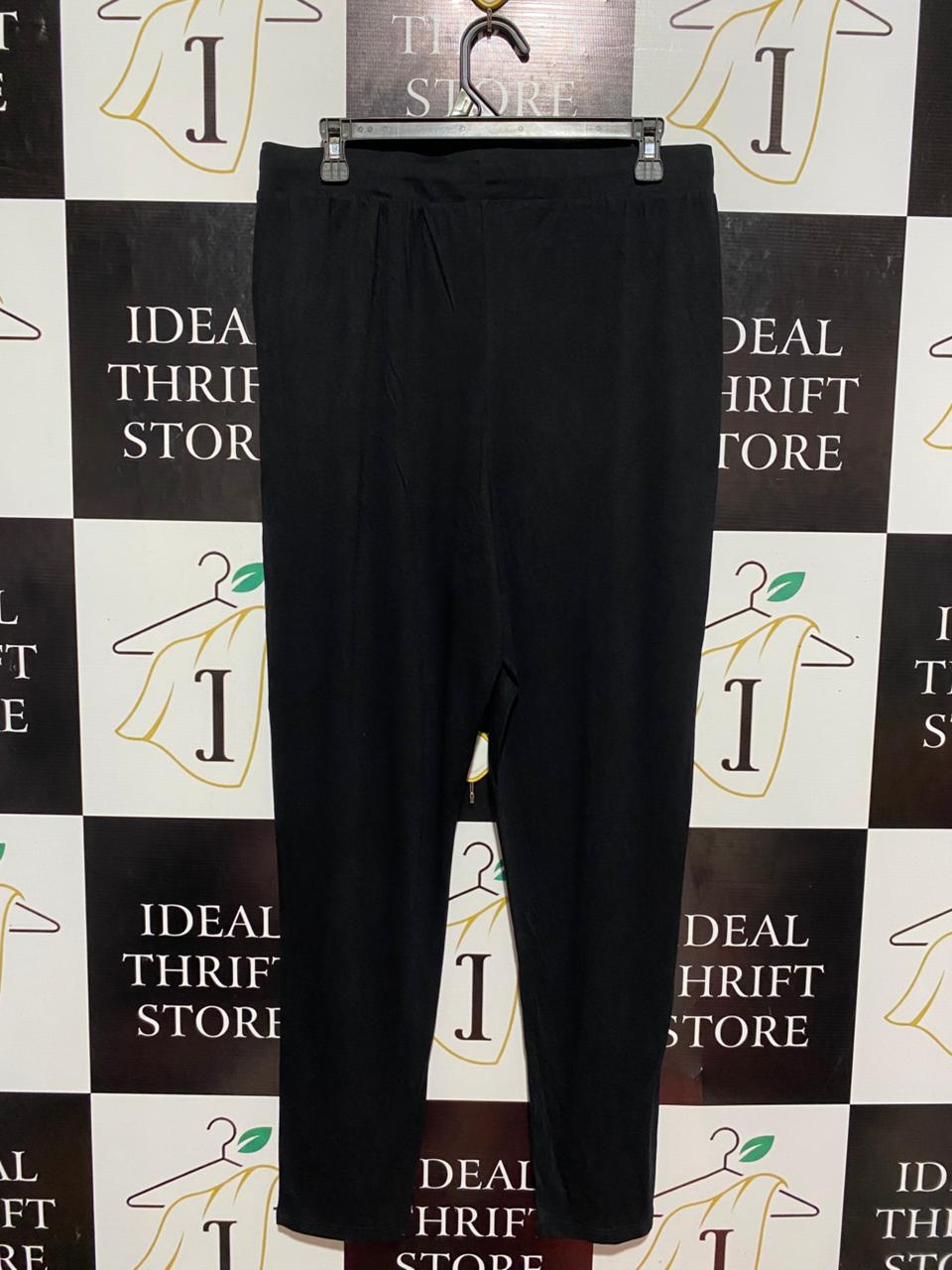 ANKO |XL| WAIST 32| B7| PREMIUM SOFT-TOUCH TAPERED LOUNGE PANTS - BLACK