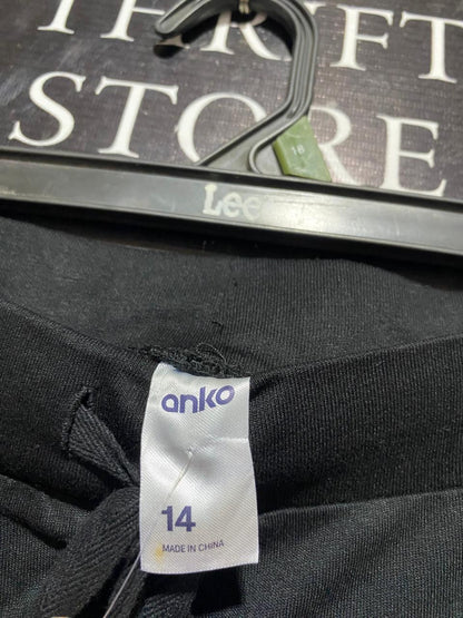 ANKO |XL| WAIST 32| B7| PREMIUM SOFT-TOUCH TAPERED LOUNGE PANTS - BLACK