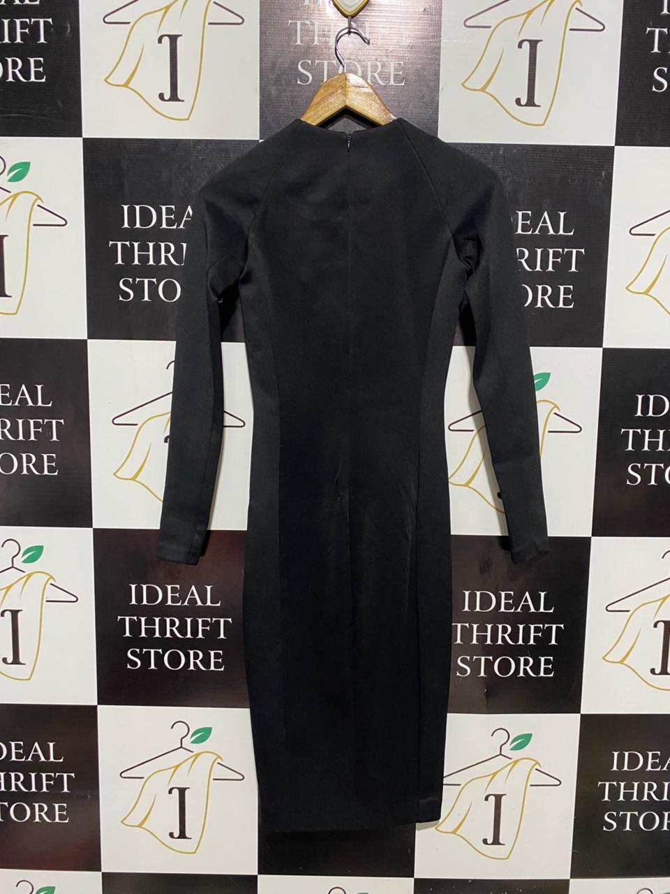 ZARA |S| BUST 15| B7| TIMELESS BLACK LONG SLEEVE BODYCON DRESS