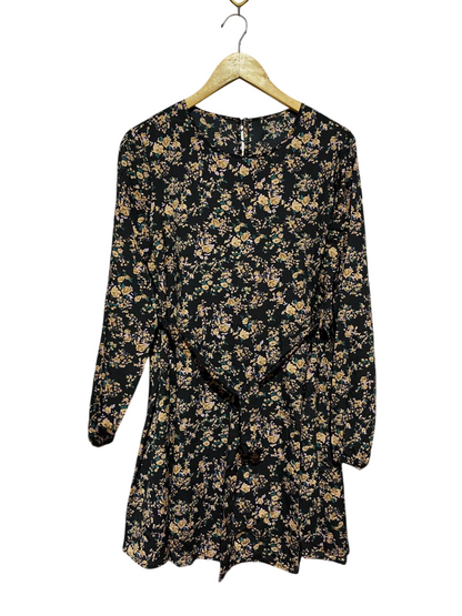 SHEIN |L| BUST 21| B8| DITSY FLORAL LONG SLEEVE MINI DRESS