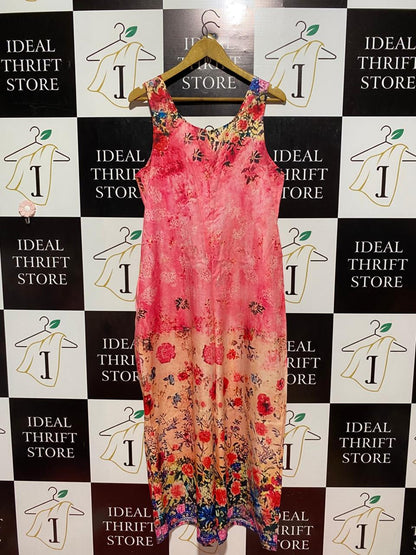 |L| BUST 19| B8| BOHEMIAN FLORAL PRINT SLEEVELESS JUMPSUIT